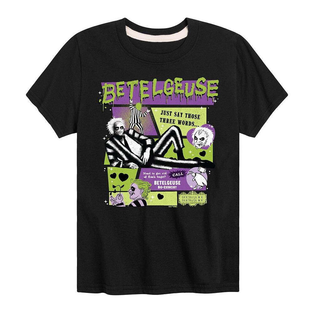 Футболка с рисунком Beetlejuice 2 Betelgeuse для мальчиков 8–20 лет Licensed Character, черный 
Футболка с рисунком Beetlejuice 2 Betelgeuse для мальчиков 8–20 лет Licensed Character, черный