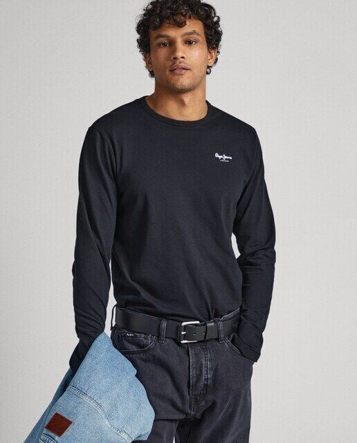 Мужская футболка с длинными рукавами Pepe Jeans, черный 
Мужская футболка с длинными рукавами Pepe Jeans, черный