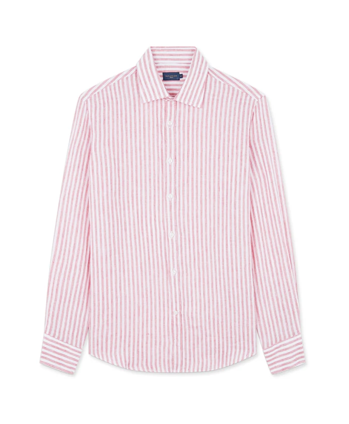 Льняная рубашка с воротником-стойкой в форме акулы. Paul & Shark, красный
Льняная рубашка с воротником-стойкой в форме акулы. Paul & Shark, красный