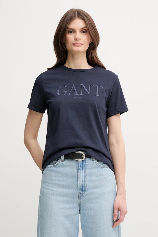 Хлопковая футболка Gant, темно-синий
Хлопковая футболка Gant, темно-синий