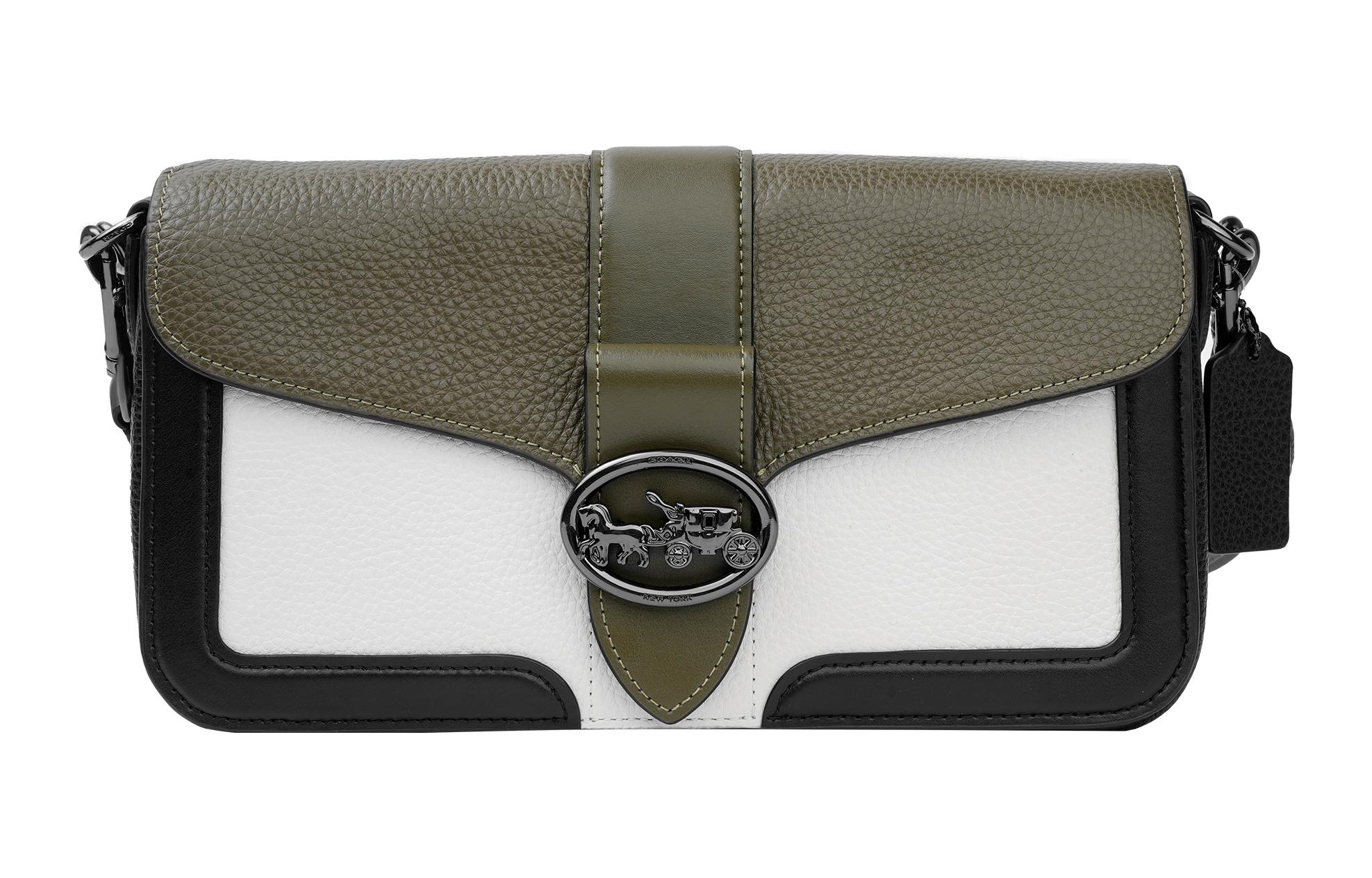 Дамская кожаная сумка через плечо Georgie Refined Pebble с верхней ручкой, переносная, цвета авокадо, белая, черная COACH
Дамская кожаная сумка через плечо Georgie Refined Pebble с верхней ручкой, переносная, цвета авокадо, белая, черная COACH