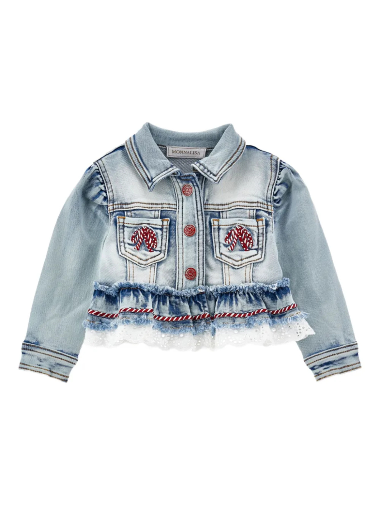 Укороченная джинсовая куртка Monnalisa, синий
Укороченная джинсовая куртка Monnalisa, синий