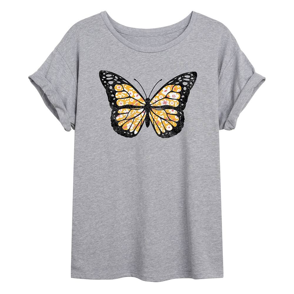 Детская футболка большого размера с рисунком бабочки и цветочным принтом Licensed Character, серый
Детская футболка большого размера с рисунком бабочки и цветочным принтом Licensed Character, серый