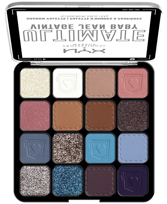 Палитра теней Ultimate - Vintage Jean Baby Nyx Professional Makeup, цвет Vintage Jean Baby 
Палитра теней Ultimate - Vintage Jean Baby Nyx Professional Makeup, цвет Vintage Jean Baby