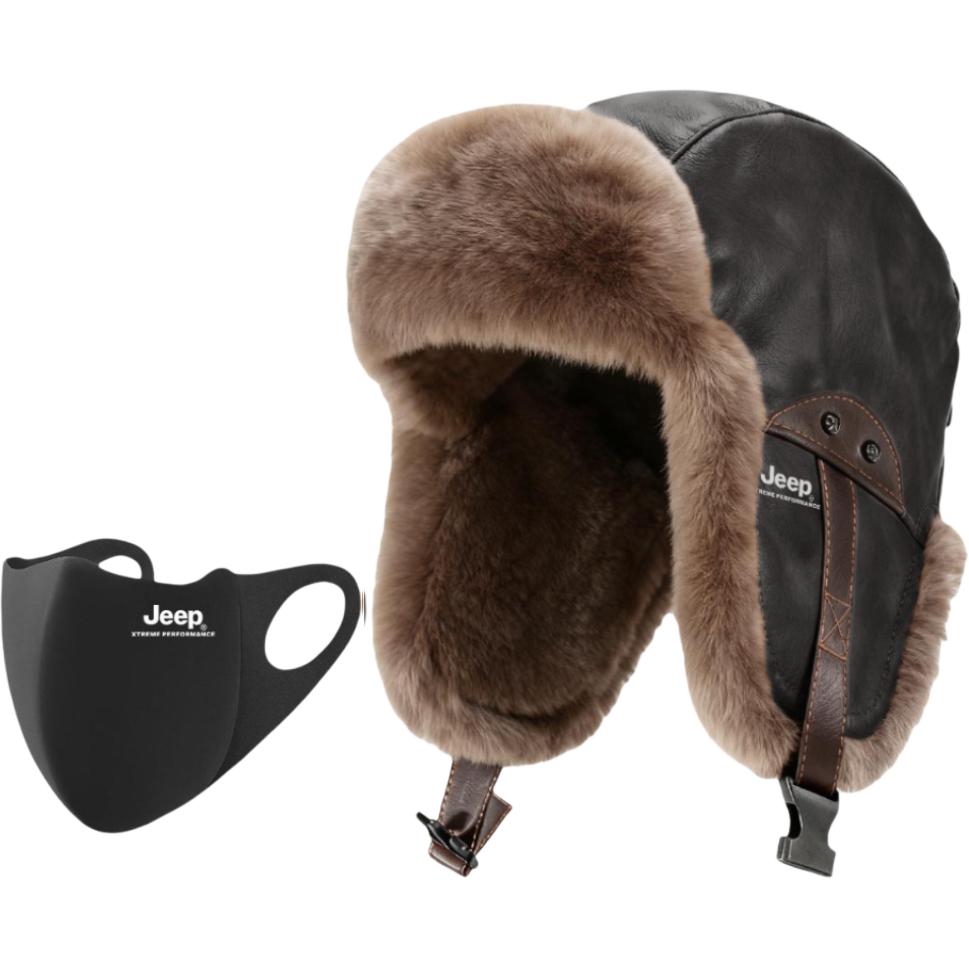 Кожаная шапка-ушанка Unisex Jeep, черный
Кожаная шапка-ушанка Unisex Jeep, черный