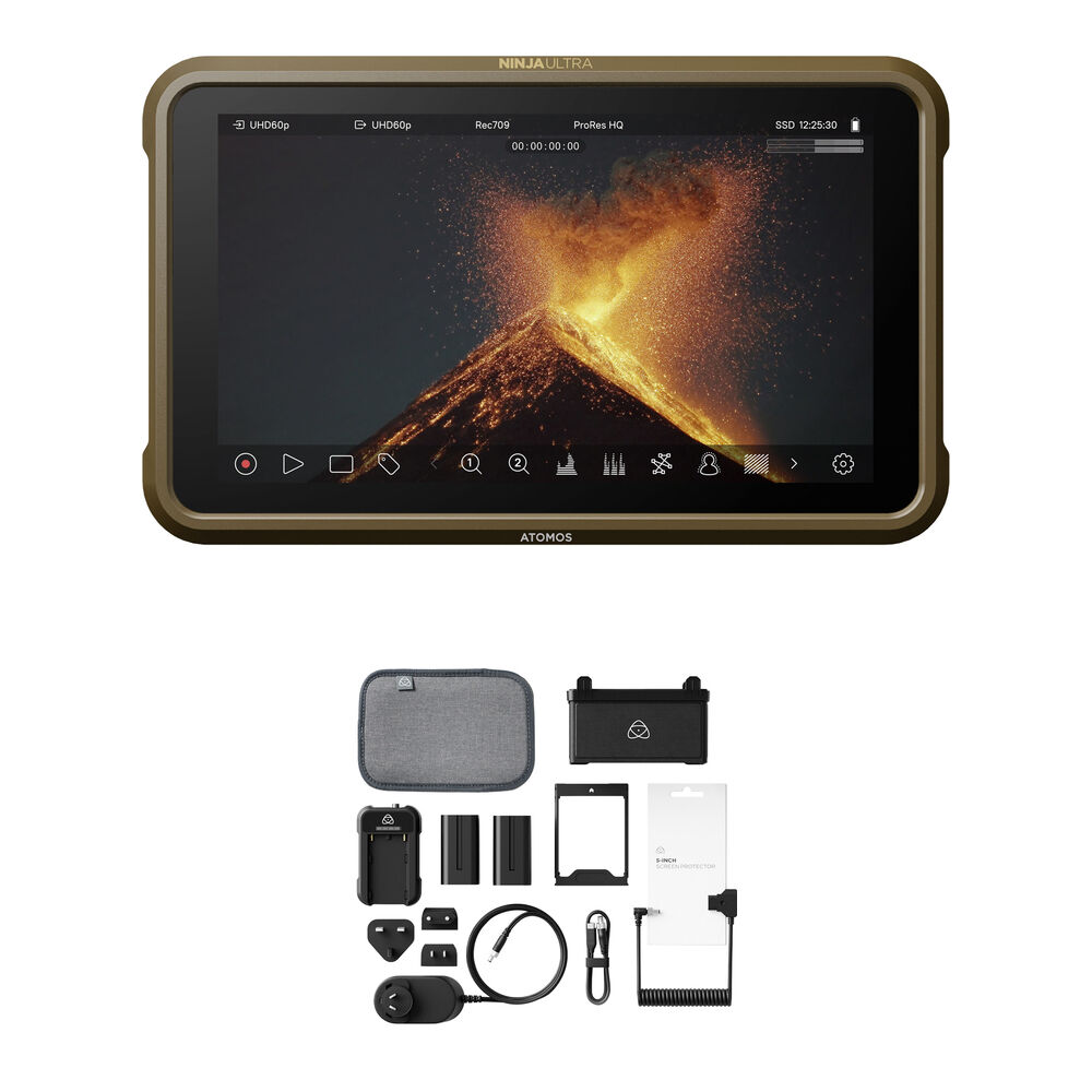 Atomos Ninja Ultra 5,2-дюймовый 4K HDMI-монитор для записи с набором аксессуаров
Atomos Ninja Ultra 5,2-дюймовый 4K HDMI-монитор для записи с набором аксессуаров