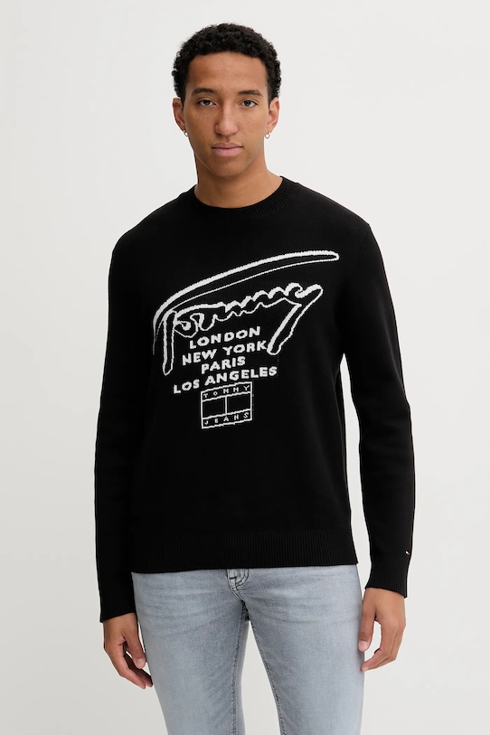 Хлопковый свитер Tommy Jeans, черный
Хлопковый свитер Tommy Jeans, черный