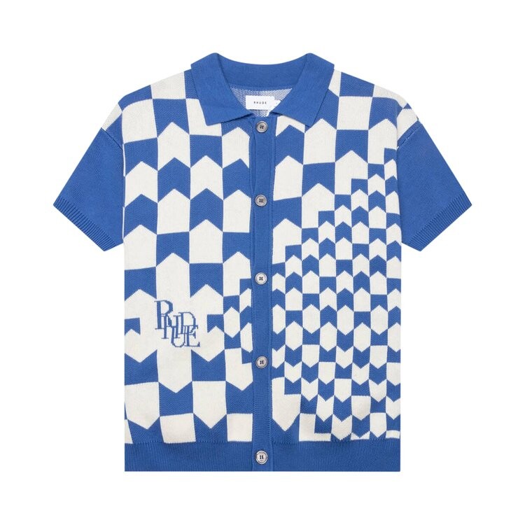 Поло Rhude Rhacing Checkered Knit 'Ivory/Blue', белый
Поло Rhude Rhacing Checkered Knit 'Ivory/Blue', белый