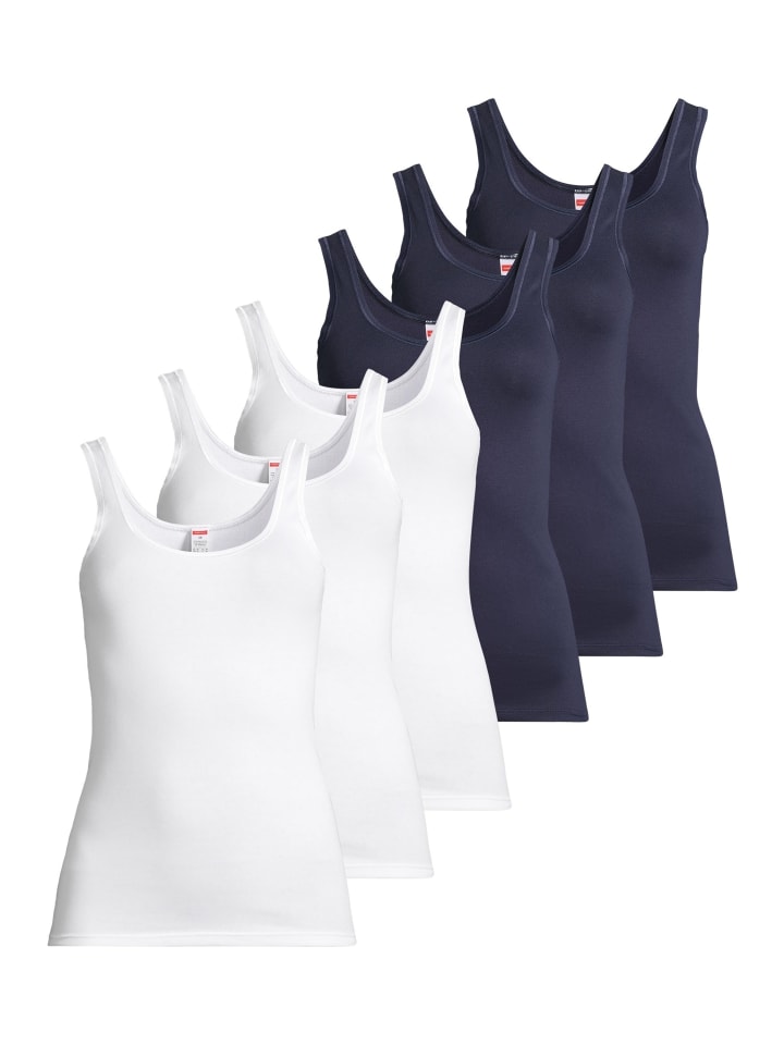 Conta Нижняя рубашка / Ребристый топ белого / темно-синего цвета
Conta Нижняя рубашка / Ребристый топ белого / темно-синего цвета