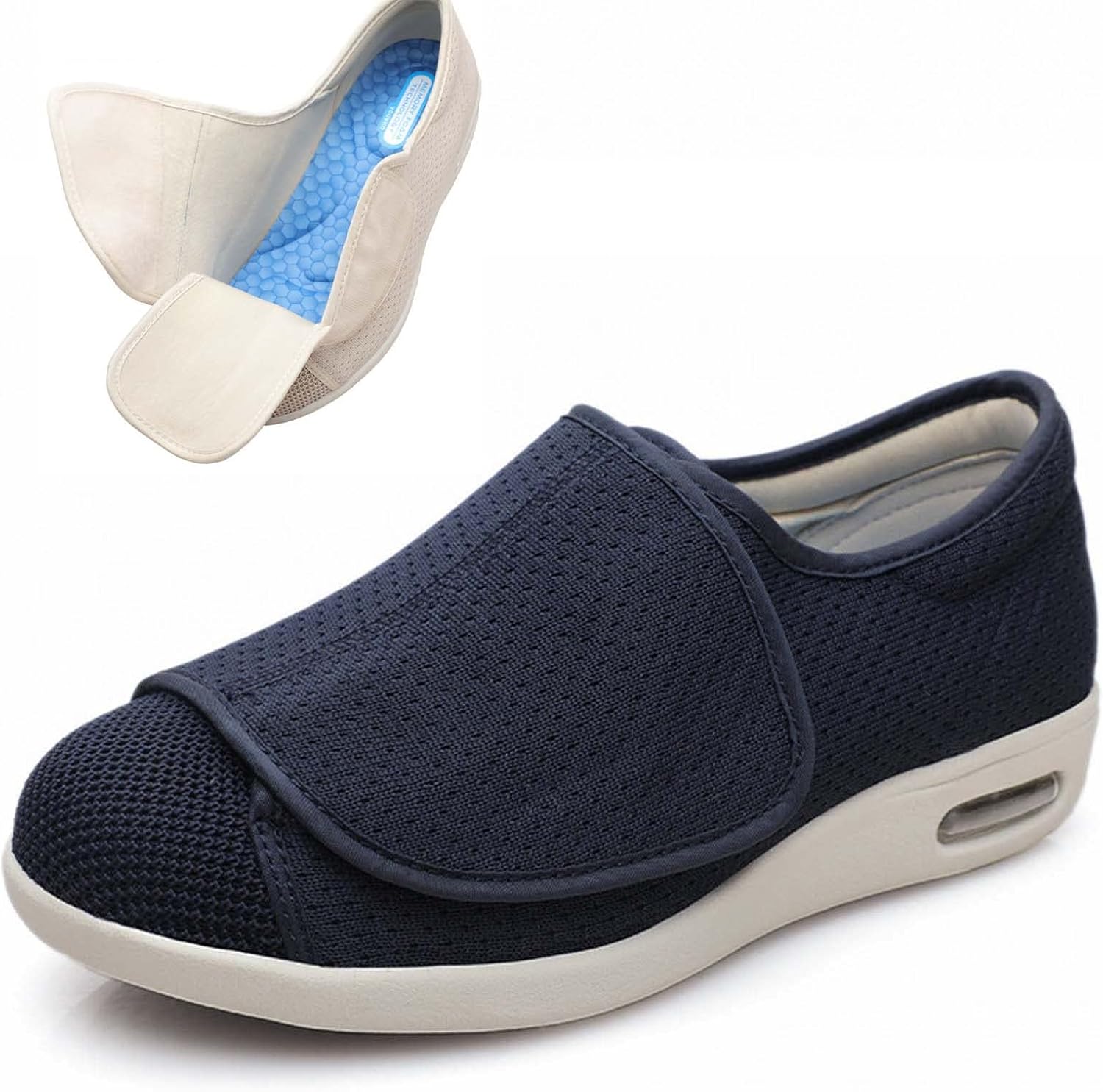 Мужские кроссовки с широкой посадкой, регулируемой застежкой, легкие, дышащие, для отекших ног и прогулок при отеках Generic, синий
Мужские кроссовки с широкой посадкой, регулируемой застежкой, легкие, дышащие, для отекших ног и прогулок при отеках Generic, синий