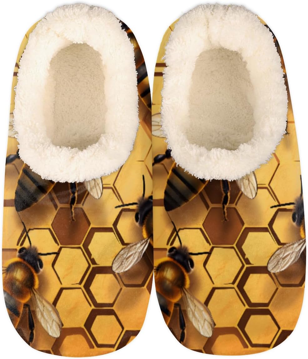 Тапочки Pardick Fuzzy для женщин и мужчин, с пчелиным сотом, противоскользящие, с флисовой подкладкой, домашние тапочки для спальни с плюшевой подкладкой, теплые тапочки с пчелами, мультиколор
Тапочки Pardick Fuzzy для женщин и мужчин, с пчелиным сотом, противоскользящие, с флисовой подкладкой, домашние тапочки для спальни с плюшевой подкладкой, теплые тапочки с пчелами, мультиколор