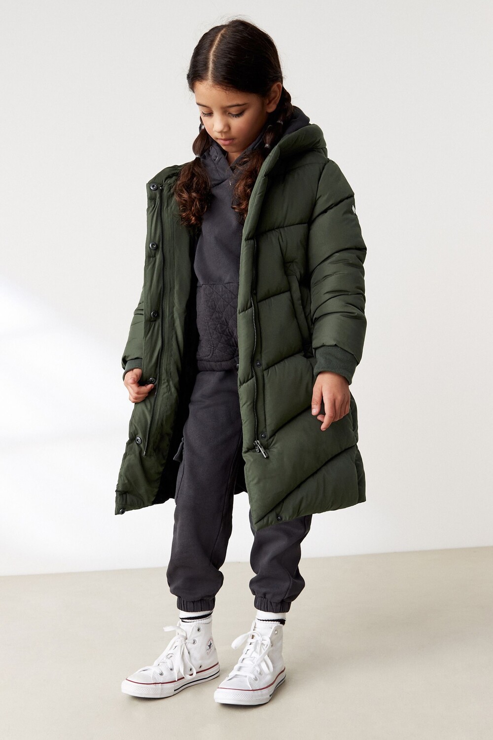 Утепленная непромокаемая куртка с шевронной стежкой Next, зеленый
Утепленная непромокаемая куртка с шевронной стежкой Next, зеленый