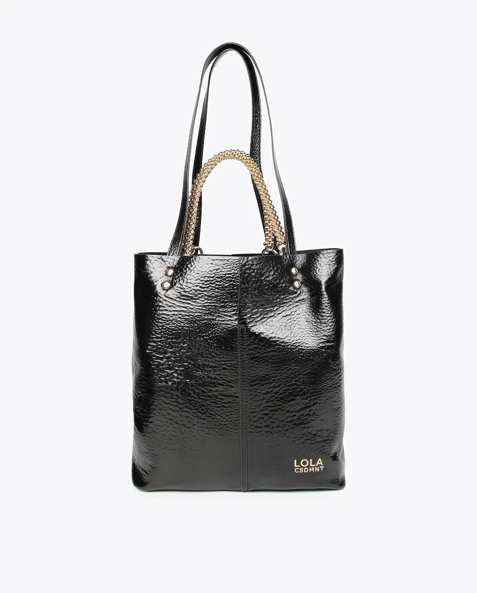 Сумка-шоппер из кожи с металлическим эффектом Lola Casademunt, черный
Сумка-шоппер из кожи с металлическим эффектом Lola Casademunt, черный