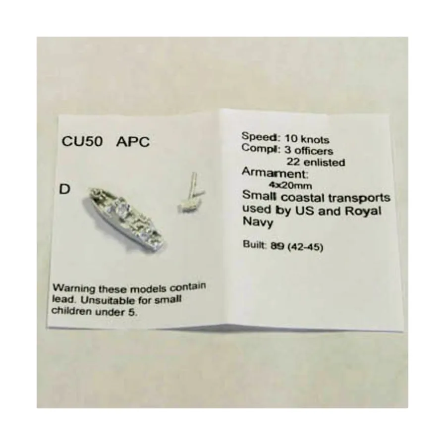 БТР, Figurehead Ships - WWII Coastal Forces - United States (1:1250) (Noble Miniatures)
БТР, Figurehead Ships - WWII Coastal Forces - United States (1:1250) (Noble Miniatures)