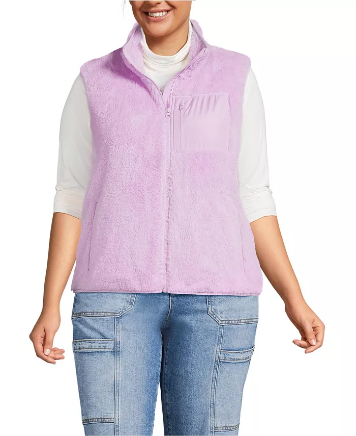 Уютный жилет из флиса с высоким ворсом больших размеров Lands' End, фиолетовый
Уютный жилет из флиса с высоким ворсом больших размеров Lands' End, фиолетовый