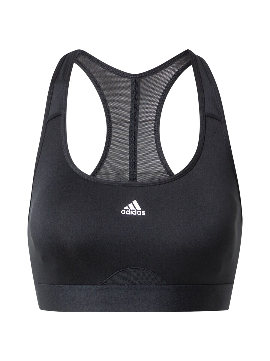 Спортивный бюстгальтер Adidas POWERREACT, черный 
Спортивный бюстгальтер Adidas POWERREACT, черный