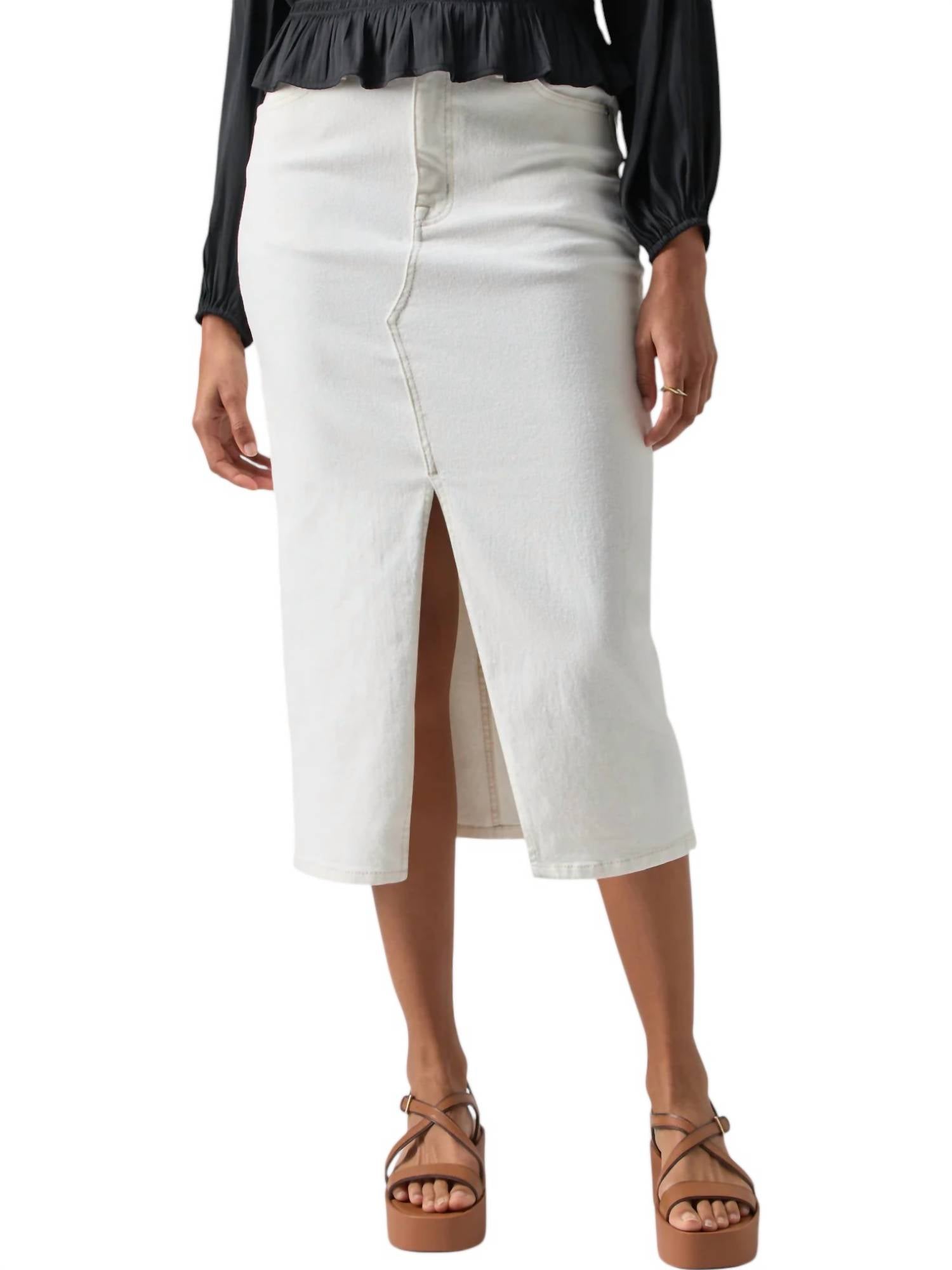 Джинсовая юбка-миди цвета мела Sanctuary, цвет chalk 
Джинсовая юбка-миди цвета мела Sanctuary, цвет chalk