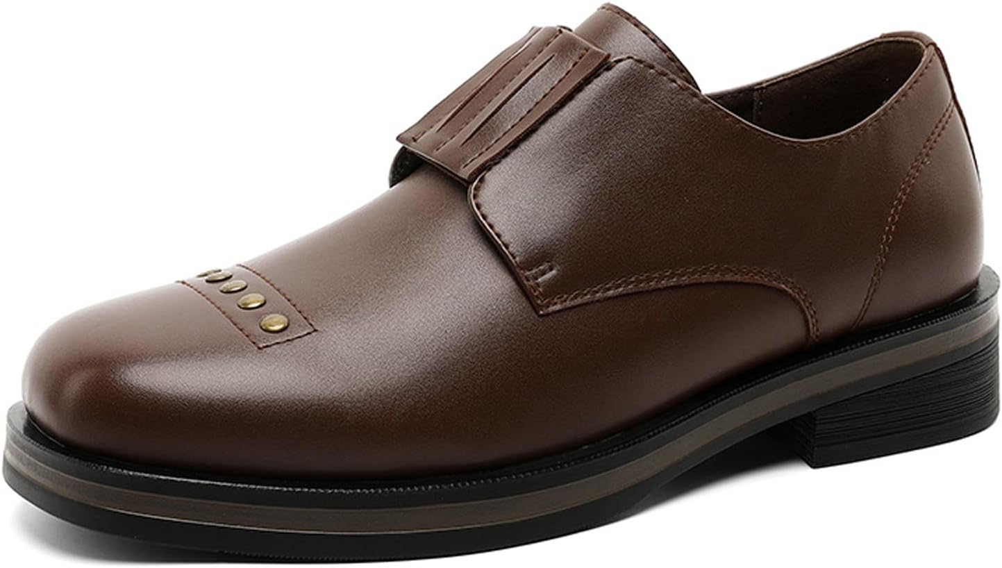 Мужские повседневные лоферы на массивном каблуке, стильный носок округлой формы, нескользящие туфли на молнии для ежедневного офиса, городских поездок и умного повседневного стиля Bedgmdeg, коричневый
Мужские повседневные лоферы на массивном каблуке, стильный носок округлой формы, нескользящие туфли на молнии для ежедневного офиса, городских поездок и умного повседневного стиля Bedgmdeg, коричневый