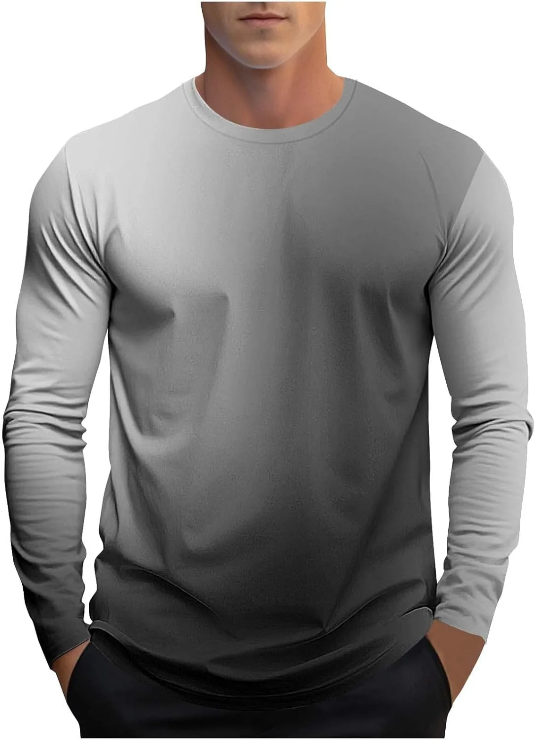 Градиентная футболка для мужчин с длинным рукавом
Градиентная футболка для мужчин с длинным рукавом