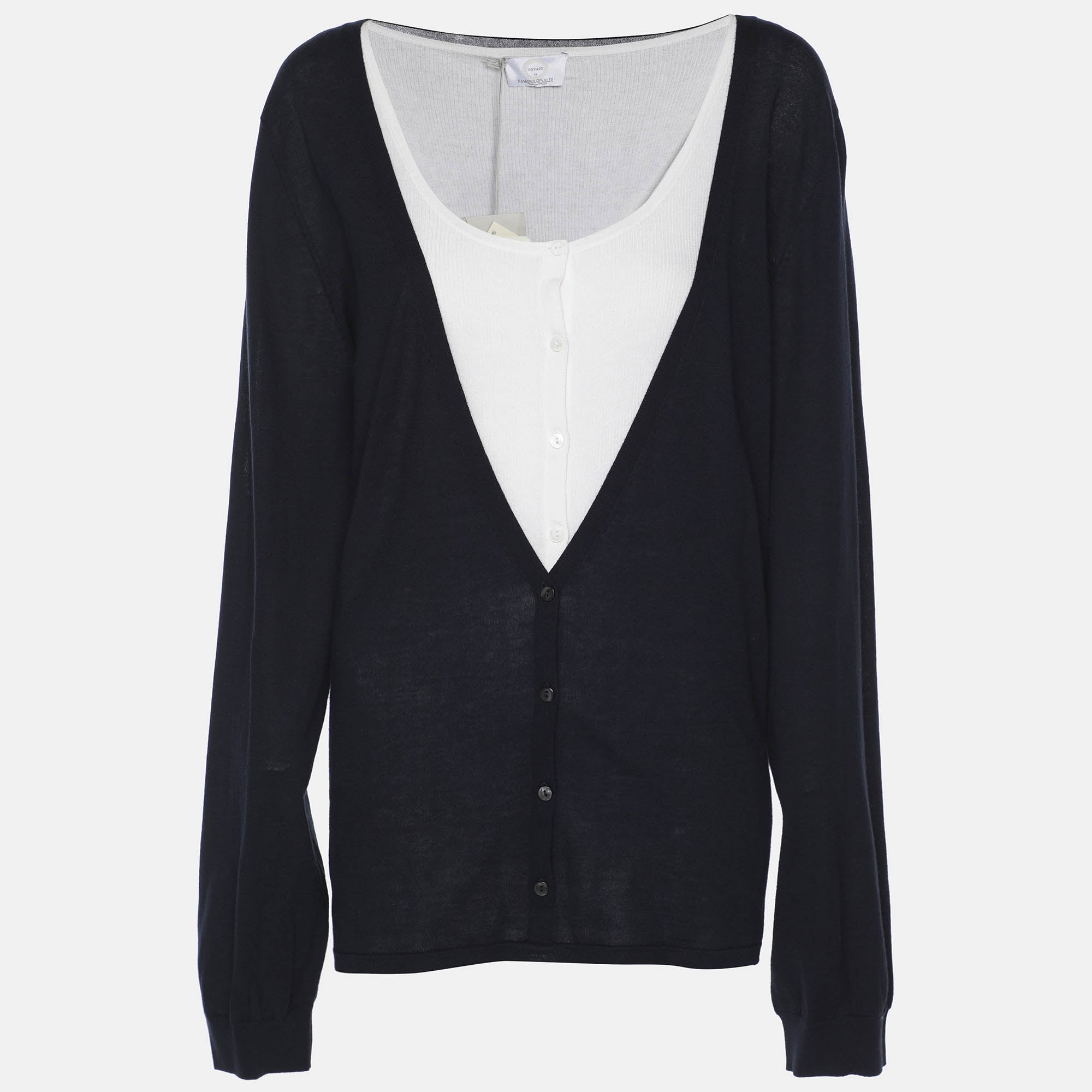 Вязаная накидка Voyage By Marina Rinaldi, сине-белая
Вязаная накидка Voyage By Marina Rinaldi, сине-белая