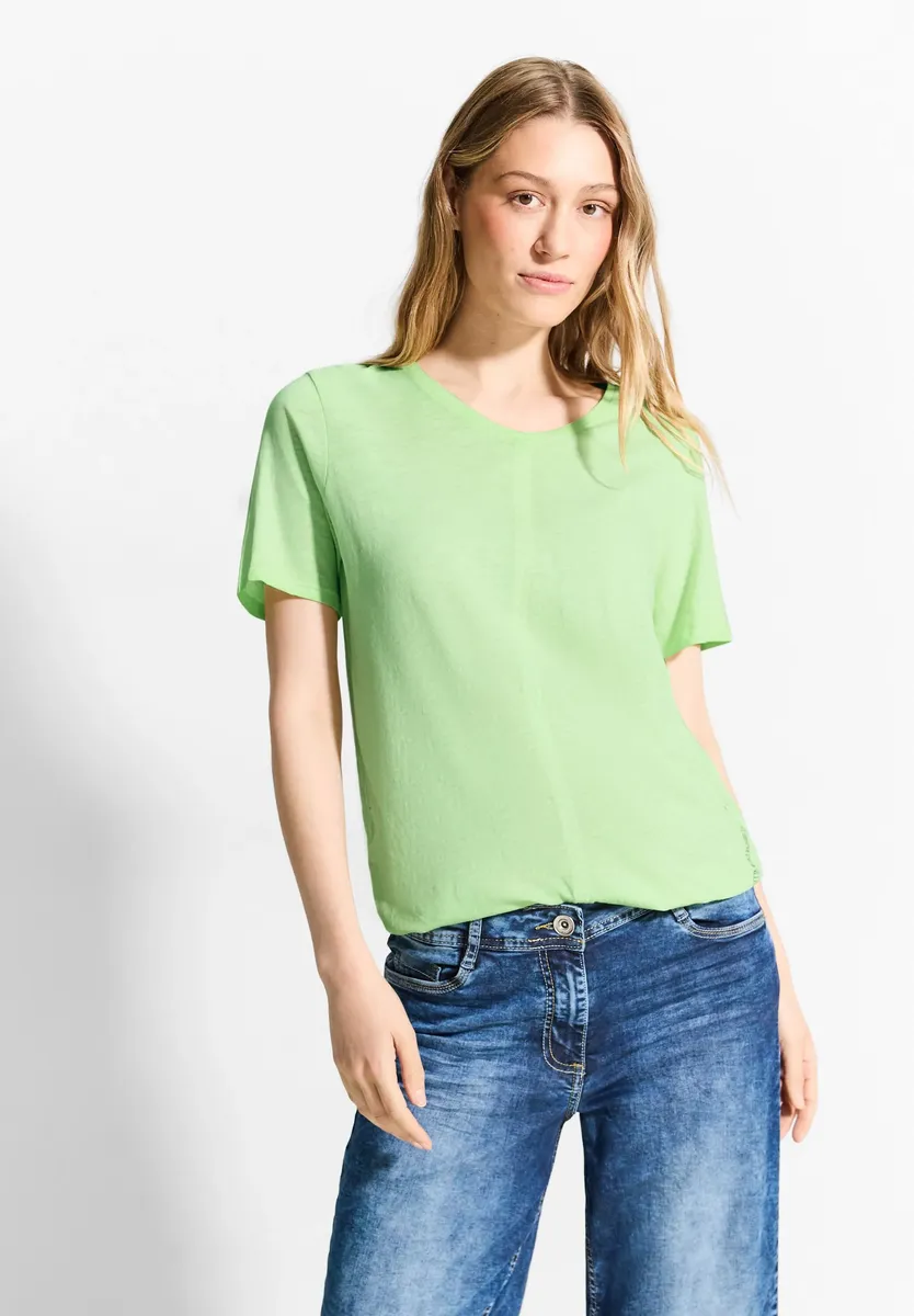 Футболка Cecil из трикотажа однотонного цвета, цвет Matcha Lime
Футболка Cecil из трикотажа однотонного цвета, цвет Matcha Lime