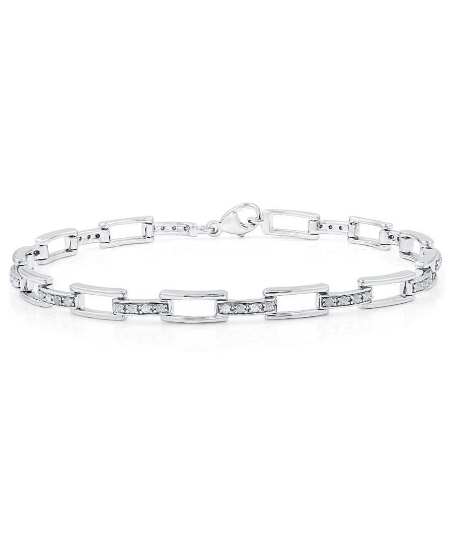 Браслет с бриллиантами (1/4 карата) из стерлингового серебра Marsala, Silver
Браслет с бриллиантами (1/4 карата) из стерлингового серебра Marsala, Silver