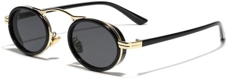 Панк-солнцезащитные очки для женщин, модные овальные солнцезащитные очки в винтажном стиле с металлической оправой, маленькие очки, защита от УФ-излучения UV400 MTZJH, Gold Black
Панк-солнцезащитные очки для женщин, модные овальные солнцезащитные очки в винтажном стиле с металлической оправой, маленькие очки, защита от УФ-излучения UV400 MTZJH, Gold Black