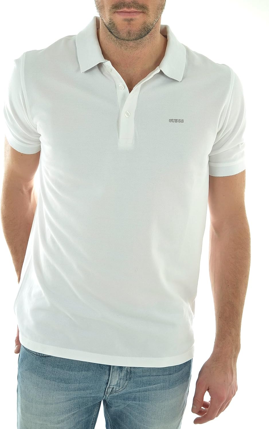 Мужская поло с коротким рукавом, воротником и пуговицами, футболка GUESS, 009 Optic White
Мужская поло с коротким рукавом, воротником и пуговицами, футболка GUESS, 009 Optic White