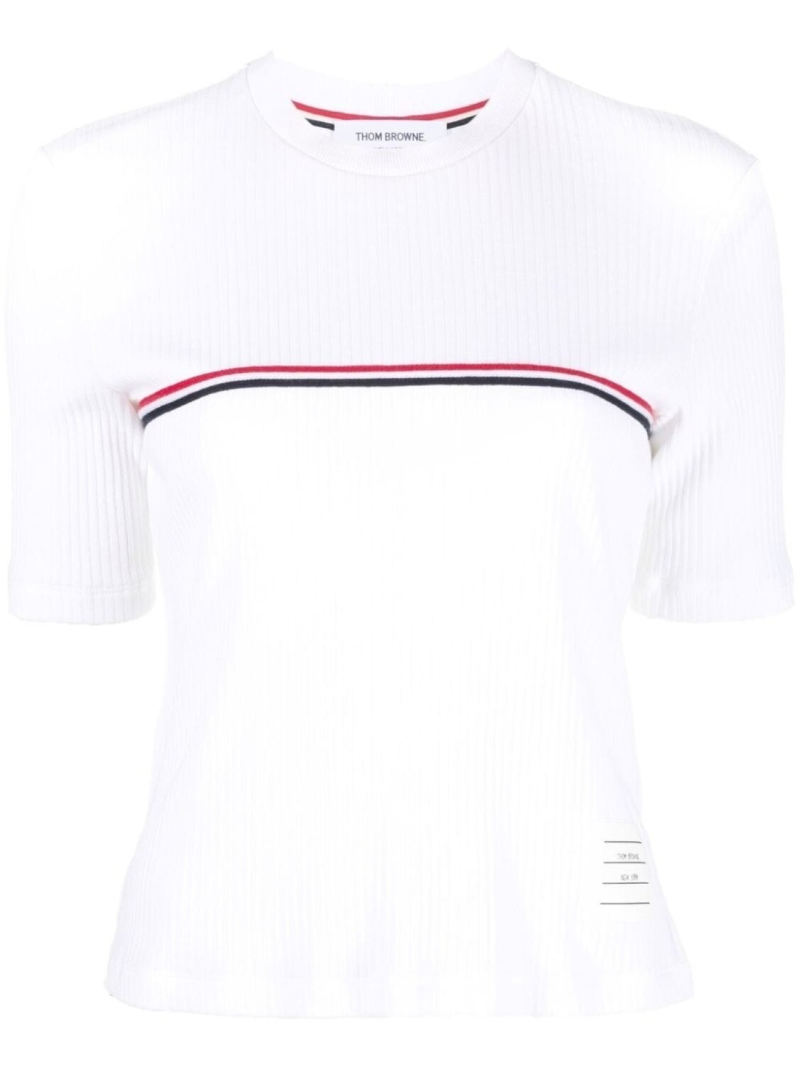 Thom Browne RWB stripe ribbed T-shirt, белый
Thom Browne RWB stripe ribbed T-shirt, белый