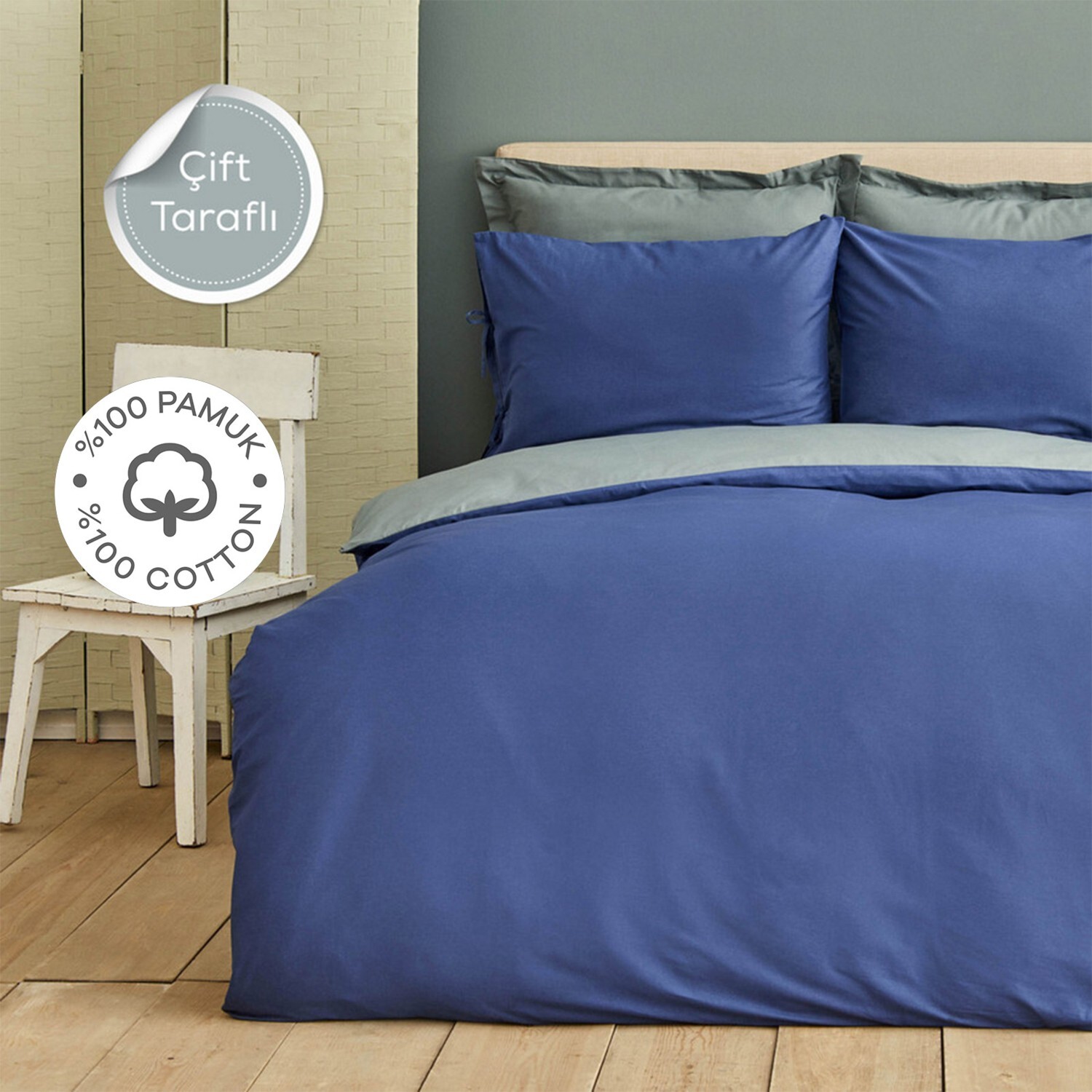 Karaca Home Basic Серый индиго, 100 % хлопок, двусторонний Комплект постельного белья
Karaca Home Basic Серый индиго, 100 % хлопок, двусторонний Комплект постельного белья
