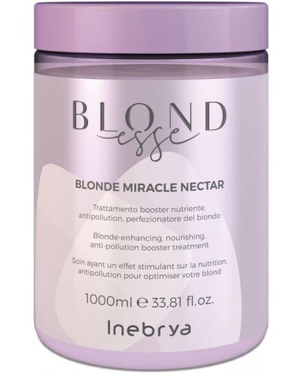 Питательное средство для светлых волос 1000мл Inebrya Blondesse Blonde Miracle Nectar
Питательное средство для светлых волос 1000мл Inebrya Blondesse Blonde Miracle Nectar