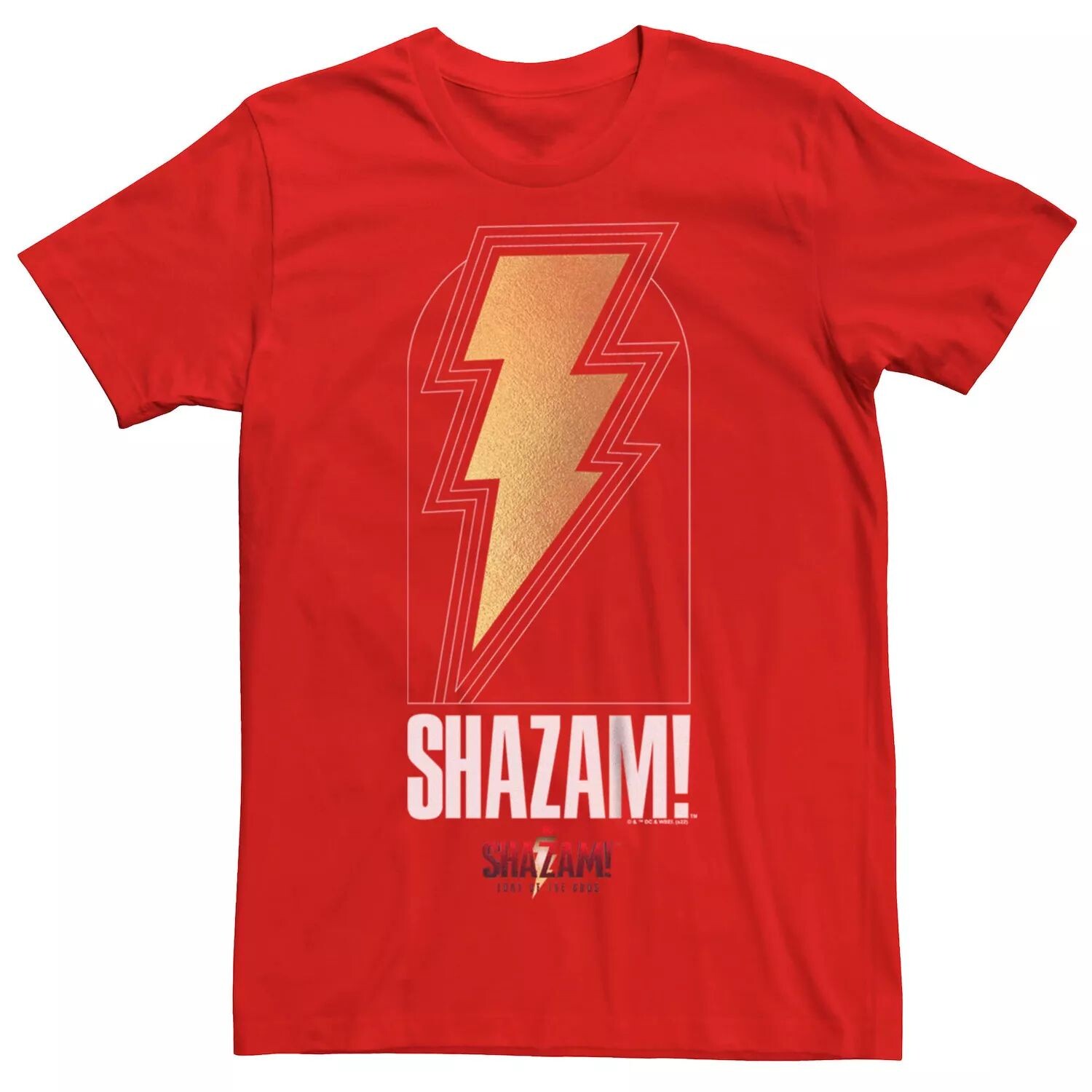 Мужская футболка Shazam Fury Of The Gods с арочным логотипом и значком Licensed Character
Мужская футболка Shazam Fury Of The Gods с арочным логотипом и значком Licensed Character