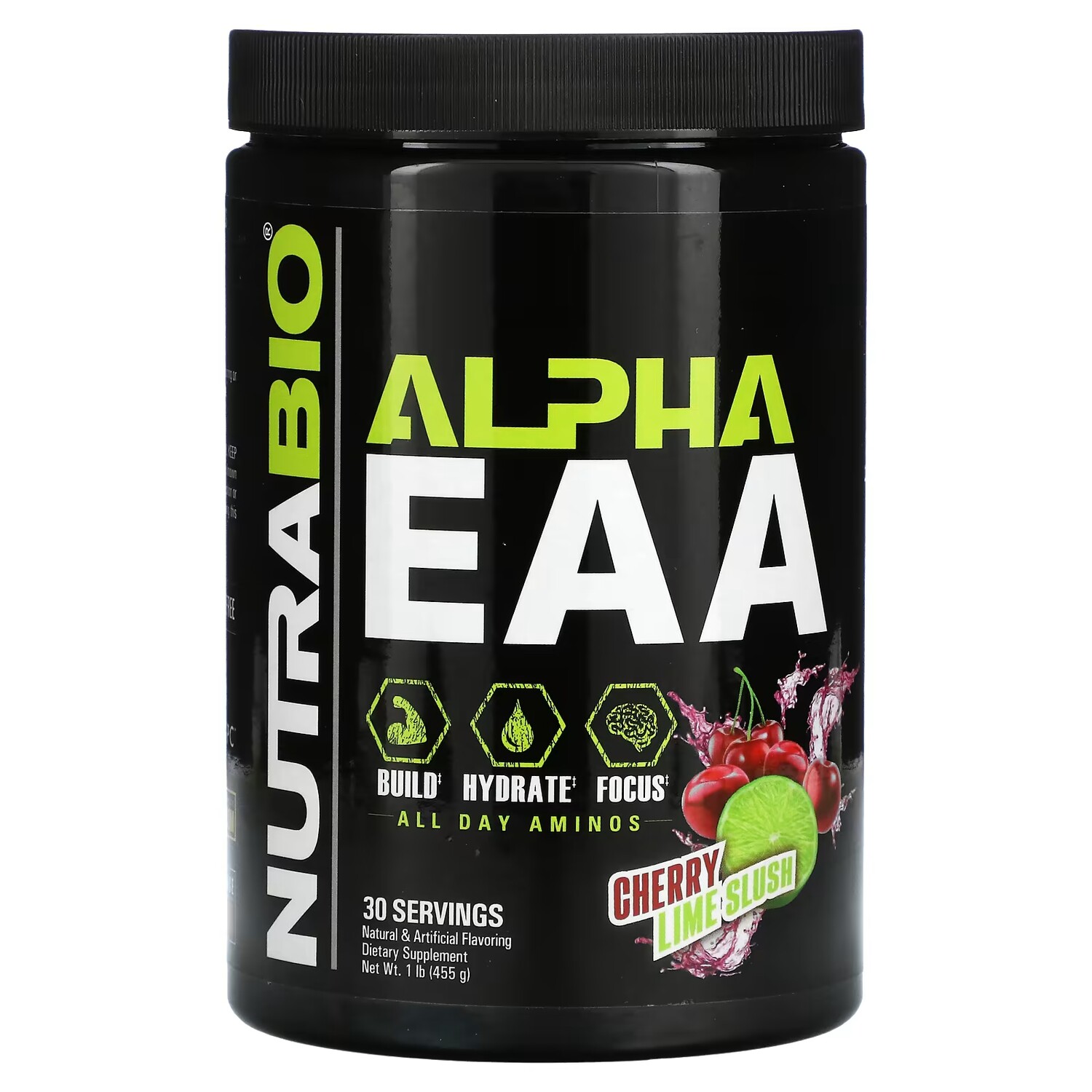 NutraBio Alpha EAA Вишневый лаймовый слаш, 1 фунт (455 г) 
NutraBio Alpha EAA Вишневый лаймовый слаш, 1 фунт (455 г)