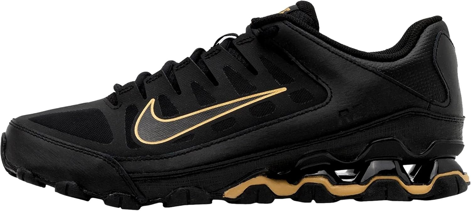 Кроссовки Nike Reax 8 для мужчин, Black/Metallic Gold/Black
Кроссовки Nike Reax 8 для мужчин, Black/Metallic Gold/Black