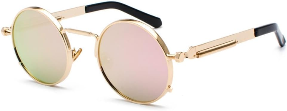 Классические солнцезащитные очки MUTYNE в толстой круглой оправе в стиле стимпанк, 9 цветов, ретро-металлические пружины, светоотражающие линзы, панк-очки, Pink Mirror
Классические солнцезащитные очки MUTYNE в толстой круглой оправе в стиле стимпанк, 9 цветов, ретро-металлические пружины, светоотражающие линзы, панк-очки, Pink Mirror