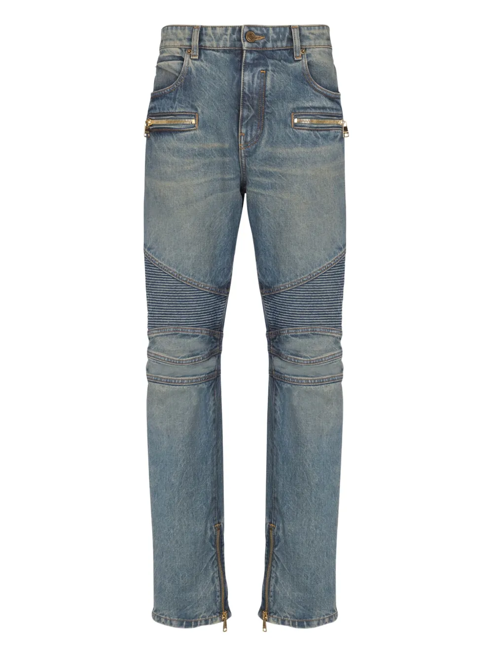 Джинсы Biker с карманом на молнии Balmain, синий
Джинсы Biker с карманом на молнии Balmain, синий