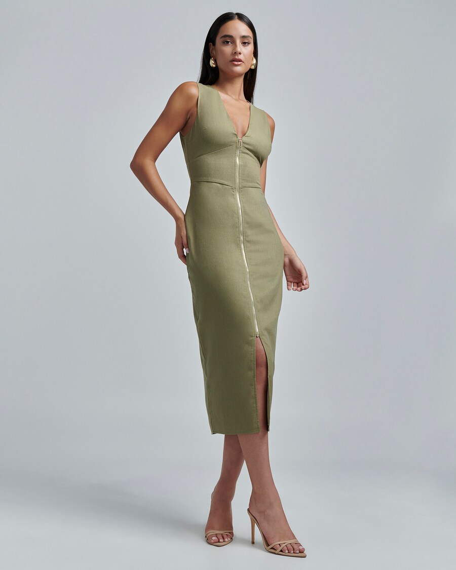 Миди платье BWLDR Fran, Khaki
Миди платье BWLDR Fran, Khaki