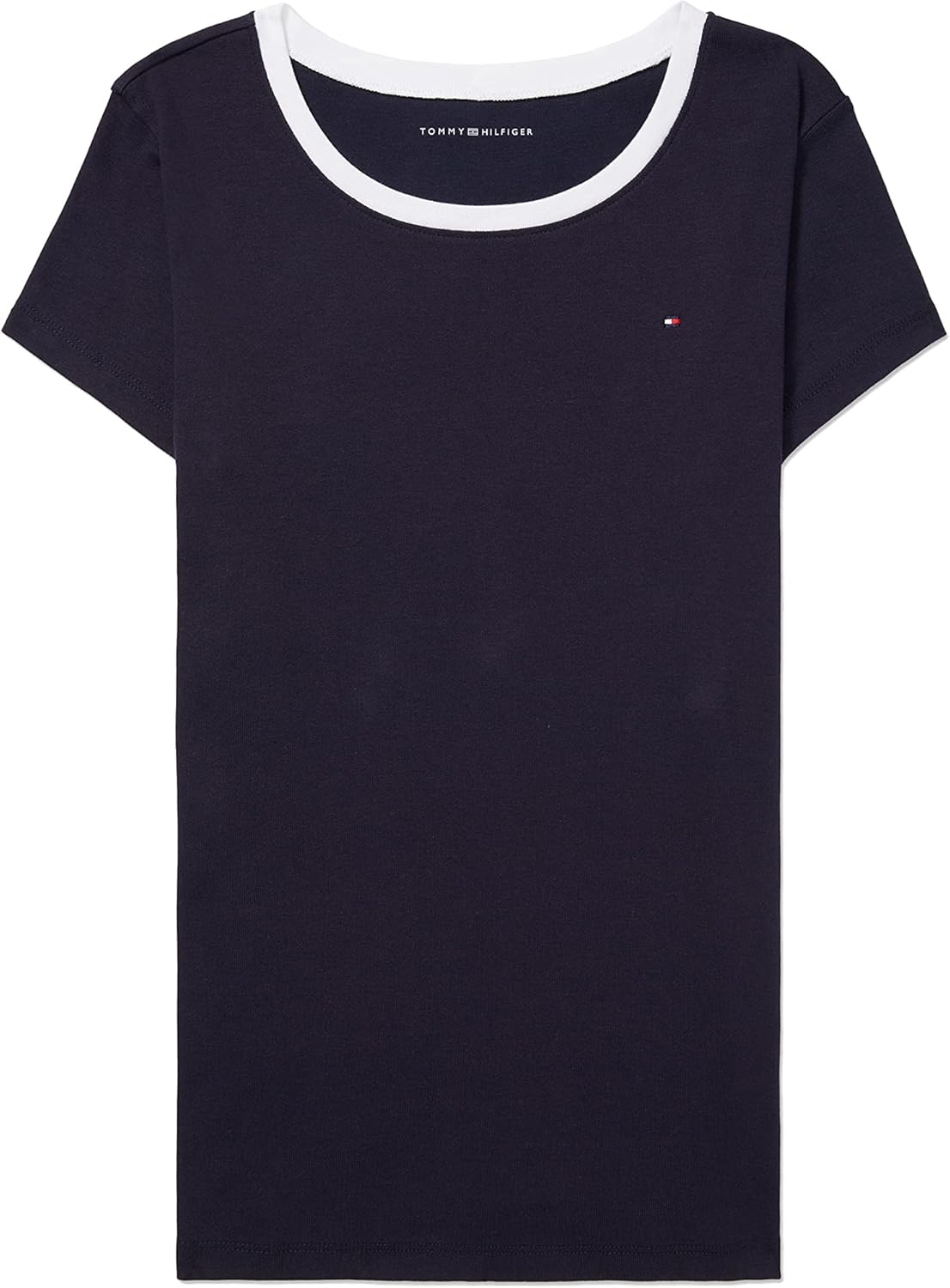 Женская однотонная футболка Tommy Hilfiger с открытым вырезом, Sky Captain
Женская однотонная футболка Tommy Hilfiger с открытым вырезом, Sky Captain