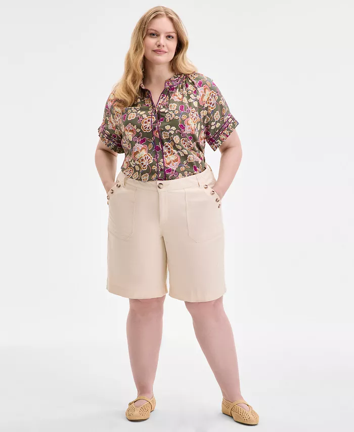 Трендовые шорты-бермуды AbSolution Skyrise Utility размера Plus Democracy, коричневый/бежевый
Трендовые шорты-бермуды AbSolution Skyrise Utility размера Plus Democracy, коричневый/бежевый