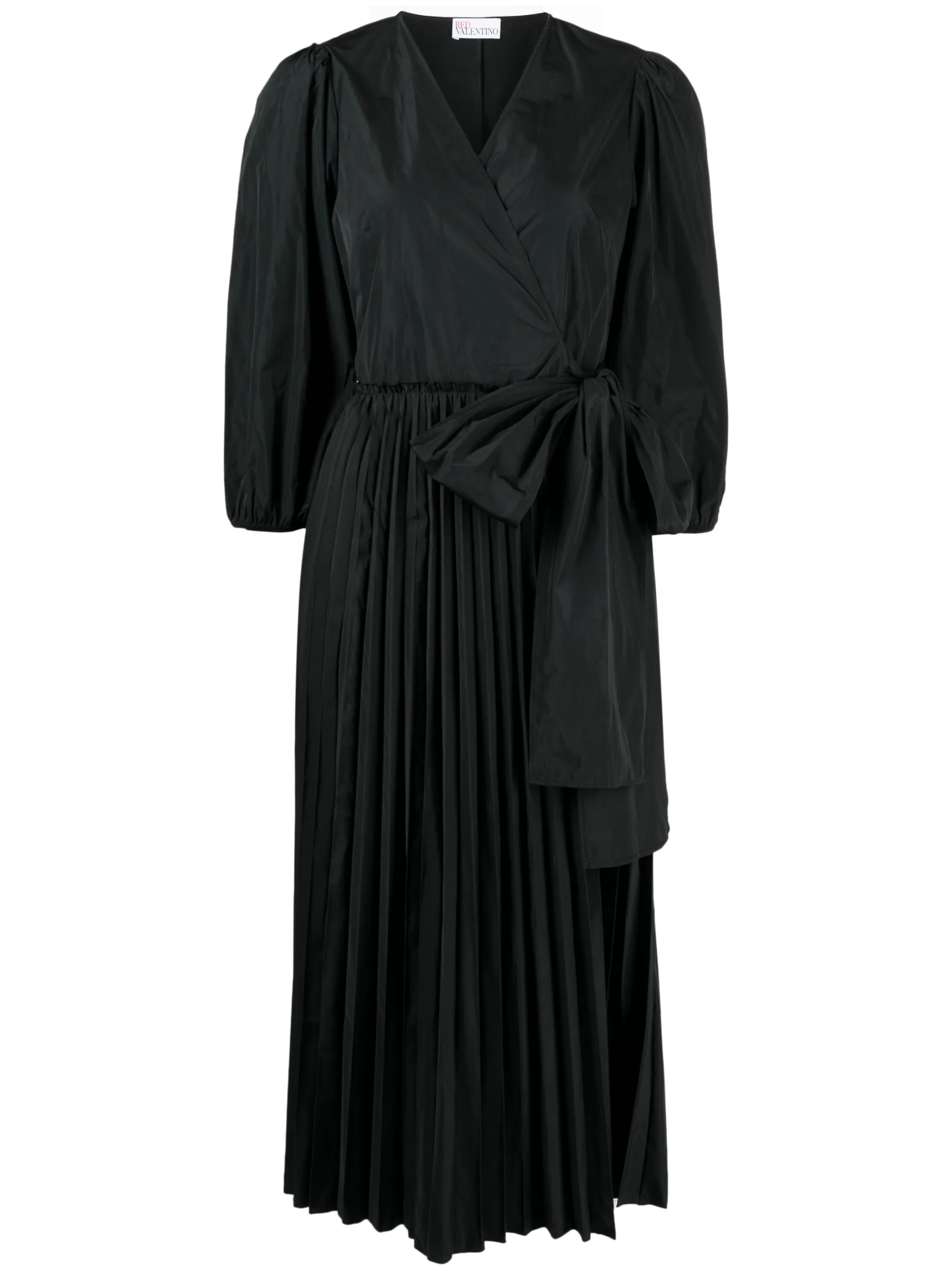 Платье с плиссировкой и бантом Red Valentino, черный
Платье с плиссировкой и бантом Red Valentino, черный