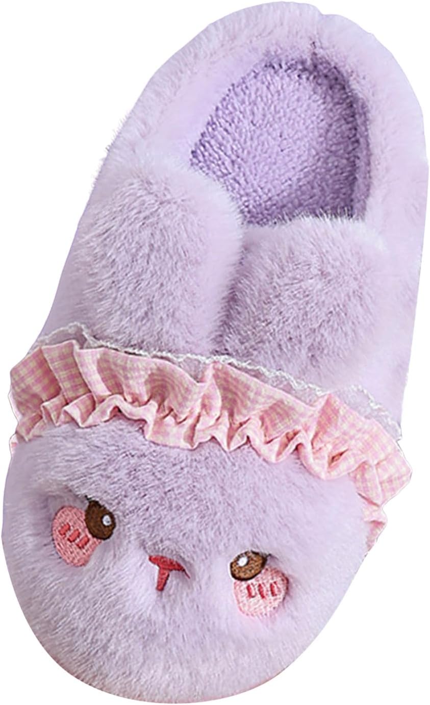 Детские теплые зимние тапочки IWIHMIV для мальчиков и девочек, нескользящие, мягкие плюшевые с зайчиком, домашняя обувь для дома и улицы, фиолетовый
Детские теплые зимние тапочки IWIHMIV для мальчиков и девочек, нескользящие, мягкие плюшевые с зайчиком, домашняя обувь для дома и улицы, фиолетовый