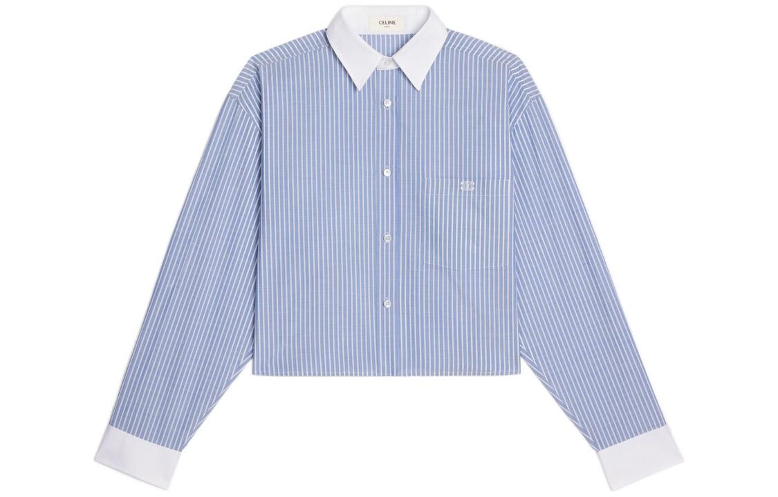 Укороченный топ женский синий/белый Celine
Укороченный топ женский синий/белый Celine