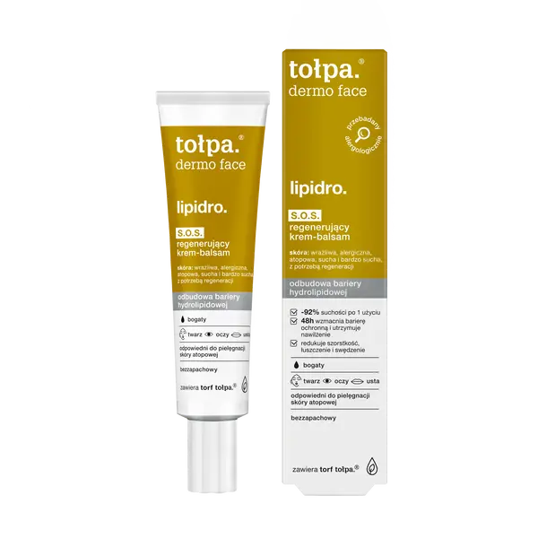 Крем-бальзам для лица восстанавливающий, 40 мл Tołpa Dermo face lipidro s.o.s
Крем-бальзам для лица восстанавливающий, 40 мл Tołpa Dermo face lipidro s.o.s