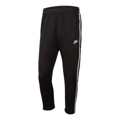 Спортивные брюки с полосками по бокам, трикотажные спортивные брюки с застежкой-молнией на ноге, мужские Nike, черный