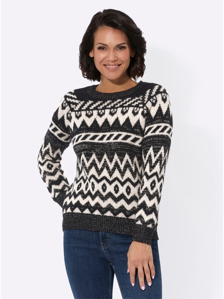 WITT WEIDEN Норвежский свитер с узором цвета слоновой кости и черного цвета
WITT WEIDEN Норвежский свитер с узором цвета слоновой кости и черного цвета