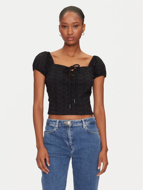 Облегающая блузка W5GP13 KCVA1 Guess, черный
Облегающая блузка W5GP13 KCVA1 Guess, черный