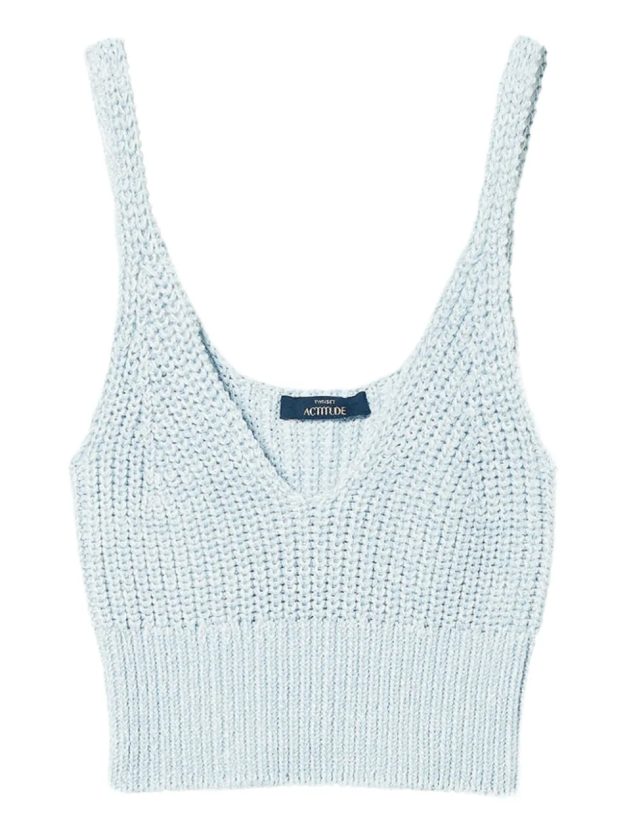 Вязаный укороченный топ TWINSET, синий
Вязаный укороченный топ TWINSET, синий