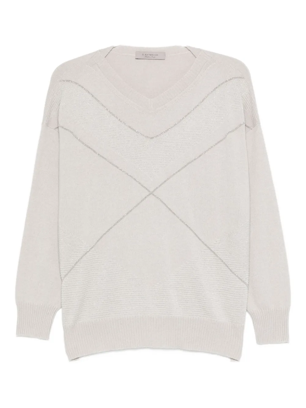 Декорированный свитер с V-образным вырезом D.Exterior, серый
Декорированный свитер с V-образным вырезом D.Exterior, серый