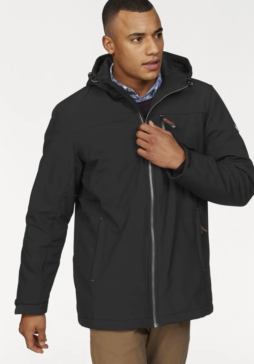 Зимняя куртка Polarino с капюшоном, водоотталкивающая, ветронепроницаемая и дышащая, черный 
Зимняя куртка Polarino с капюшоном, водоотталкивающая, ветронепроницаемая и дышащая, черный