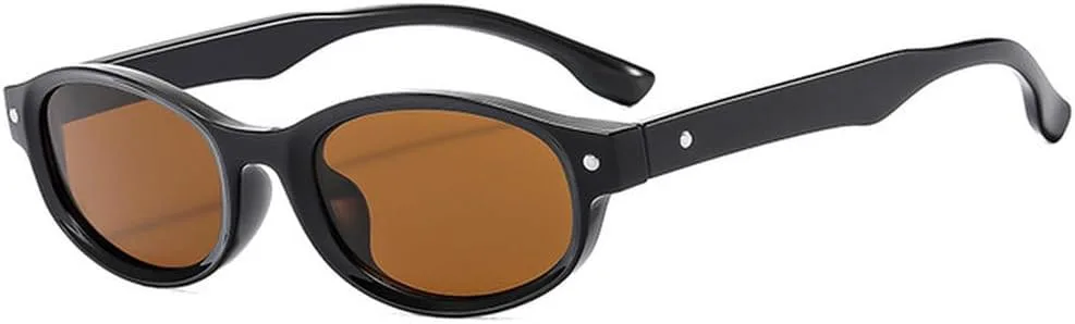 Маленькие винтажные овальные солнцезащитные очки для женщин, модные солнцезащитные очки UV400, трендовые мужские солнцезащитные очки с заклепками TVTBBVV, Black Tea
Маленькие винтажные овальные солнцезащитные очки для женщин, модные солнцезащитные очки UV400, трендовые мужские солнцезащитные очки с заклепками TVTBBVV, Black Tea